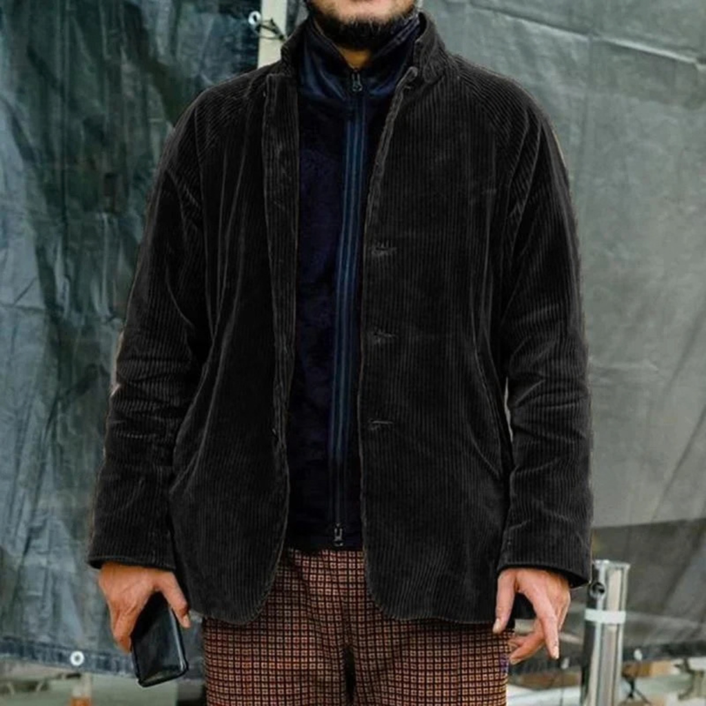 Corduroy Jacket for Men with Button Front