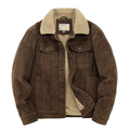 Corduroy Jacket for Men with Sherpa Collar
