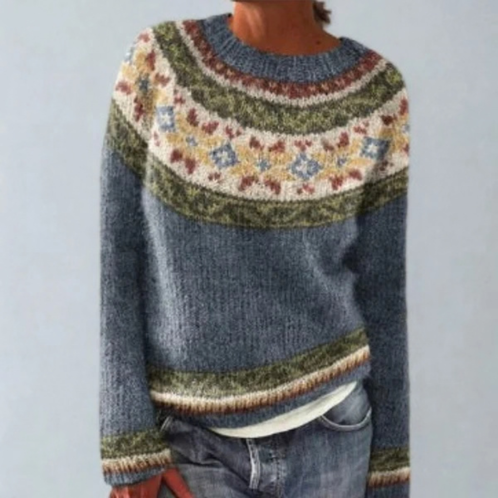 Fair Isle Knit Sweater for Women