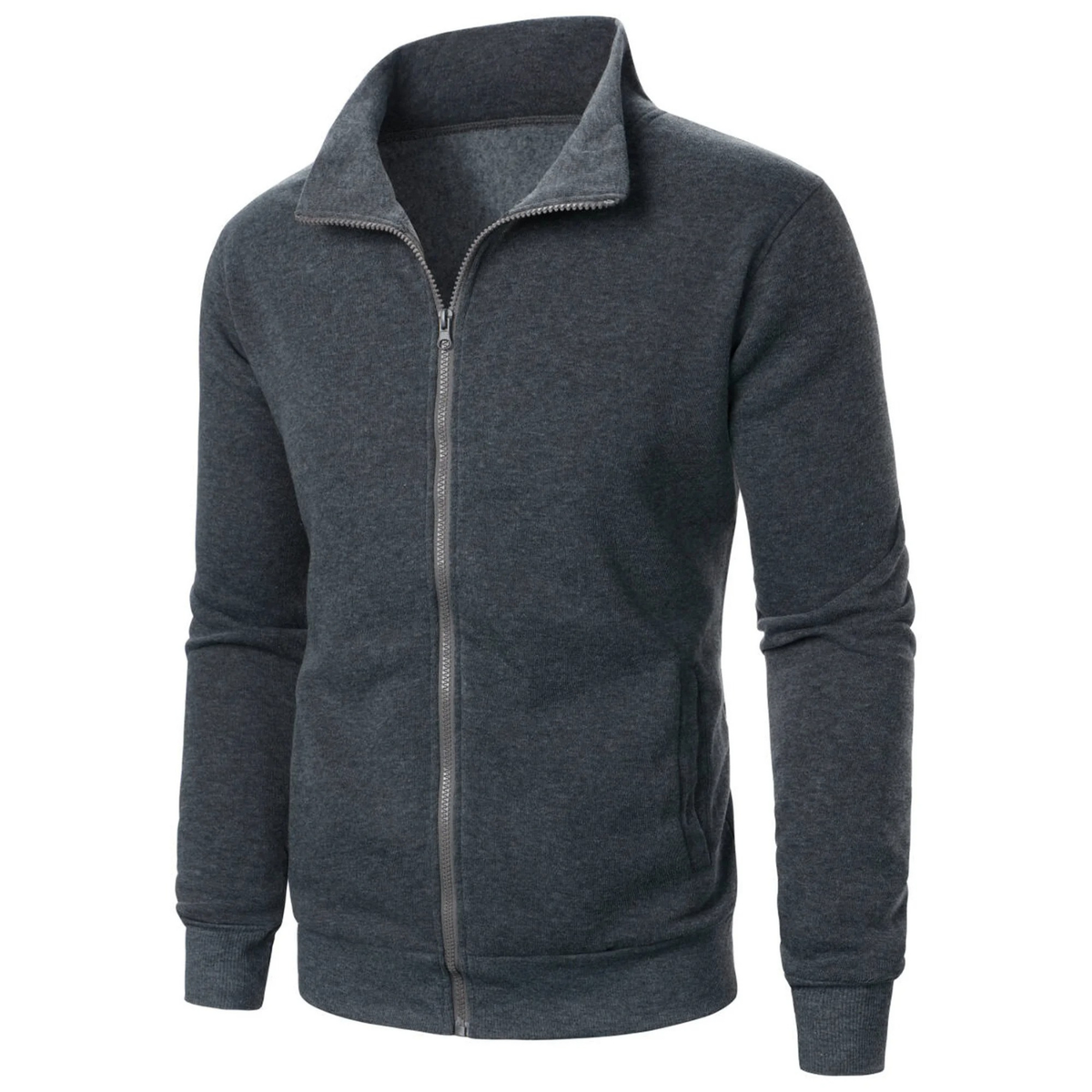 Fleece Lined Sports Jacket for Men with Full Zip