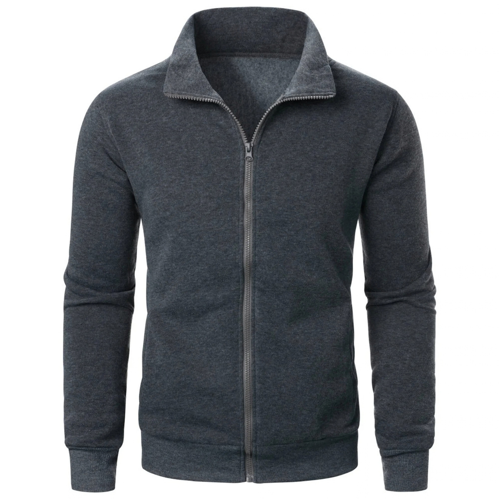 Fleece Lined Sports Jacket for Men with Full Zip