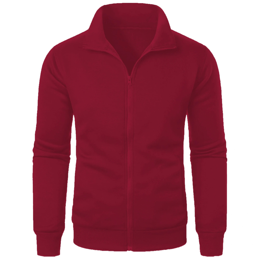 Fleece Lined Sports Jacket for Men with Full Zip