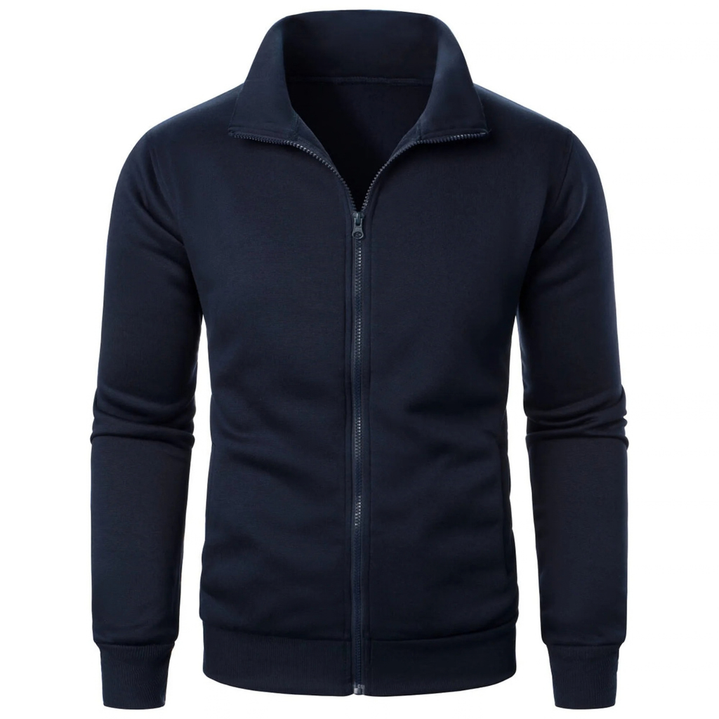 Fleece Lined Sports Jacket for Men with Full Zip