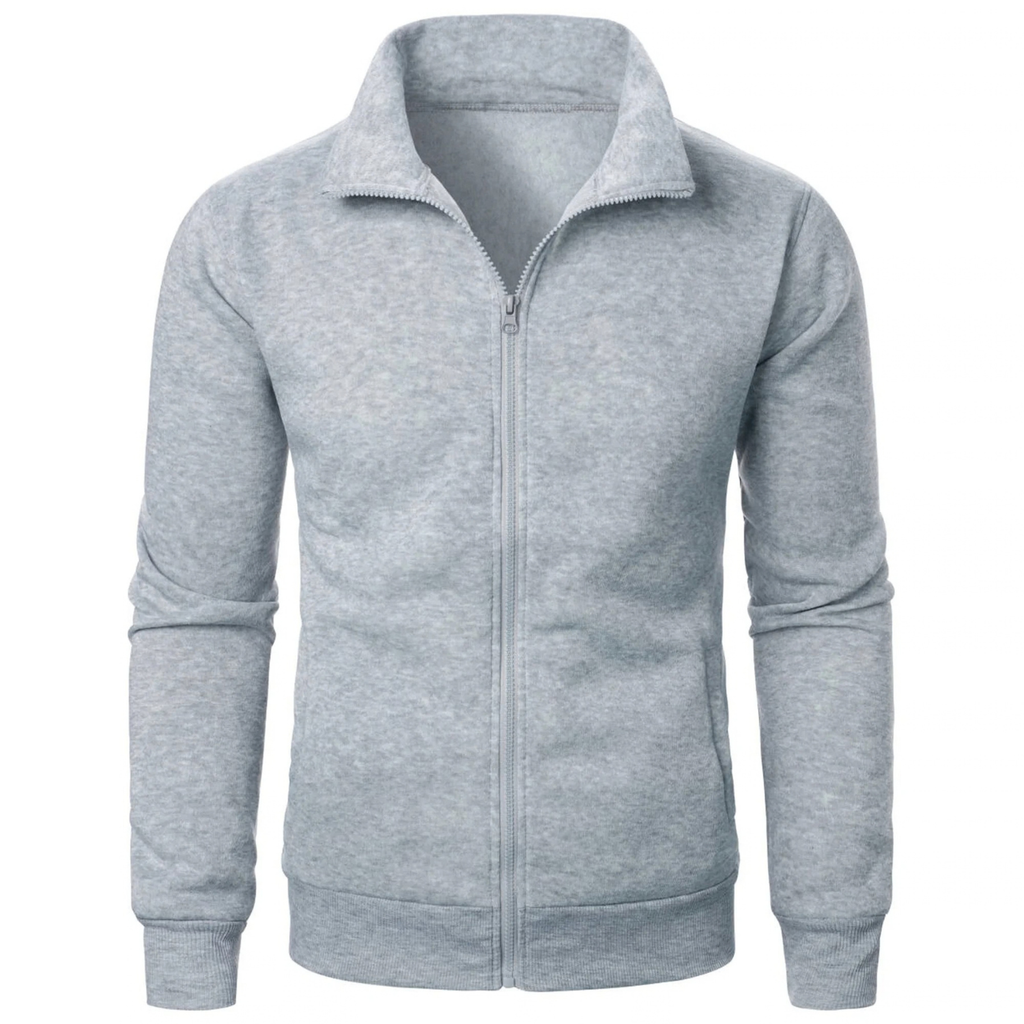 Fleece Lined Sports Jacket for Men with Full Zip