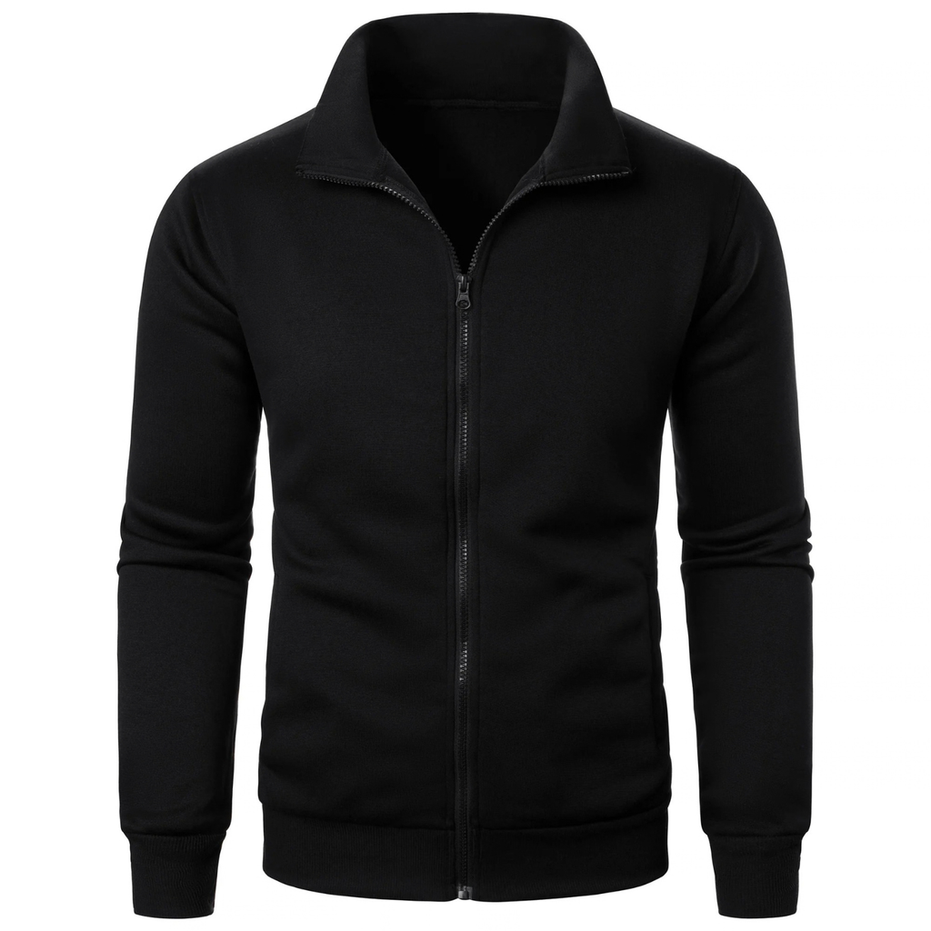 Fleece Lined Sports Jacket for Men with Full Zip
