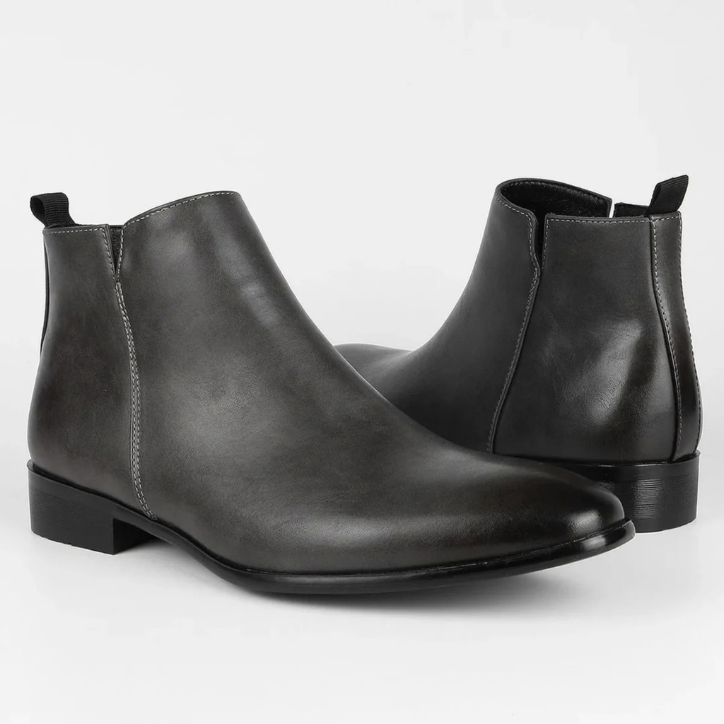 Leather Chelsea Boots for Men with Pointed Toe
