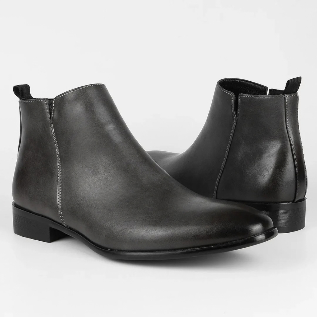 Leather Chelsea Boots for Men with Pointed Toe