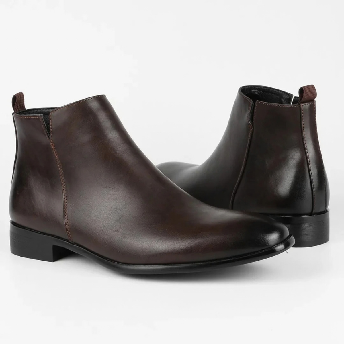 Leather Chelsea Boots for Men with Pointed Toe