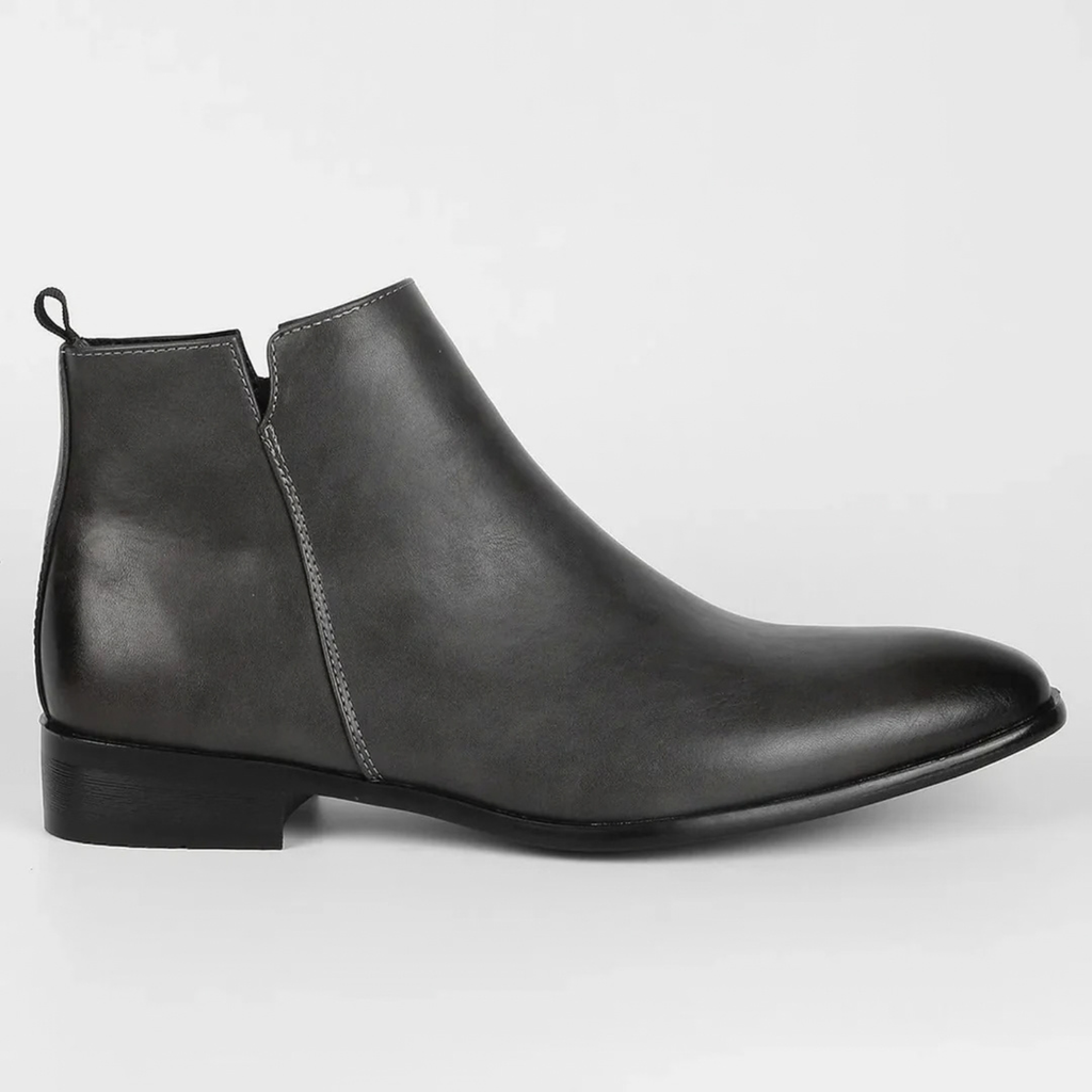 Leather Chelsea Boots for Men with Pointed Toe