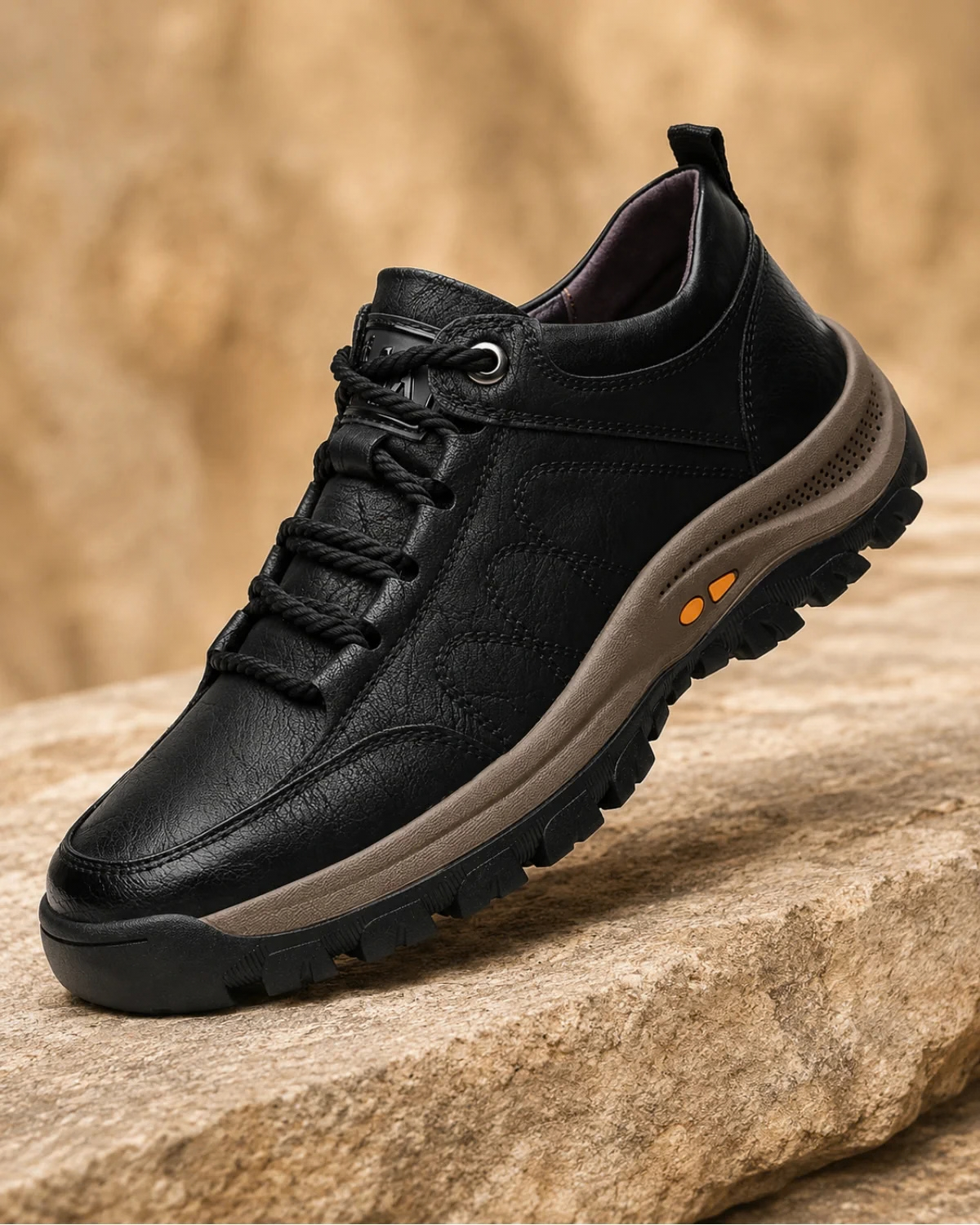 Leather Orthopedic Shoes for Men with Non-Slip Sole