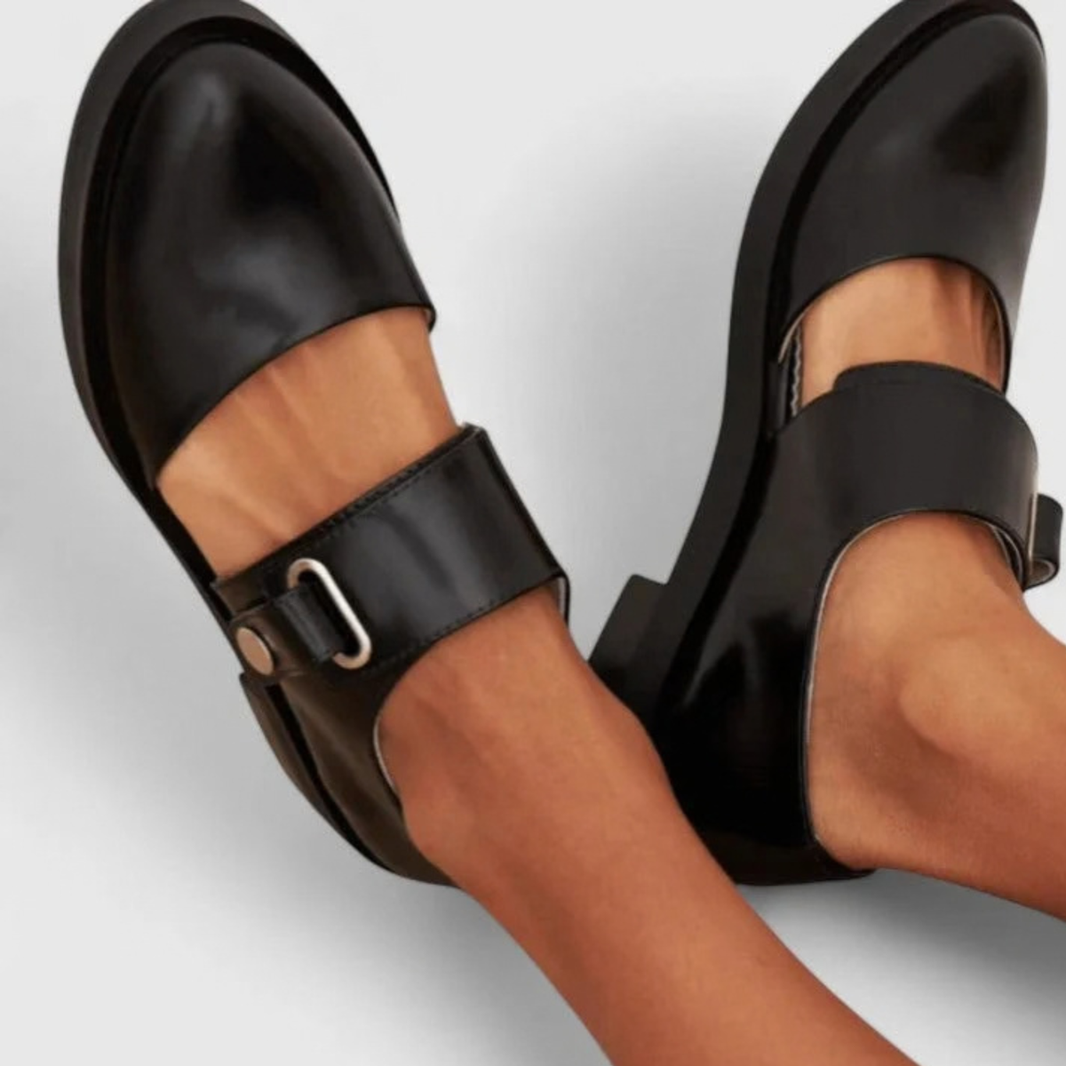 Orthopedic Mary Jane Shoes for Women with Wide Buckle Strap