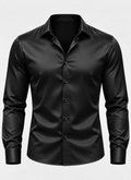 Premium Satin Dress Shirt for Men with Long Sleeves