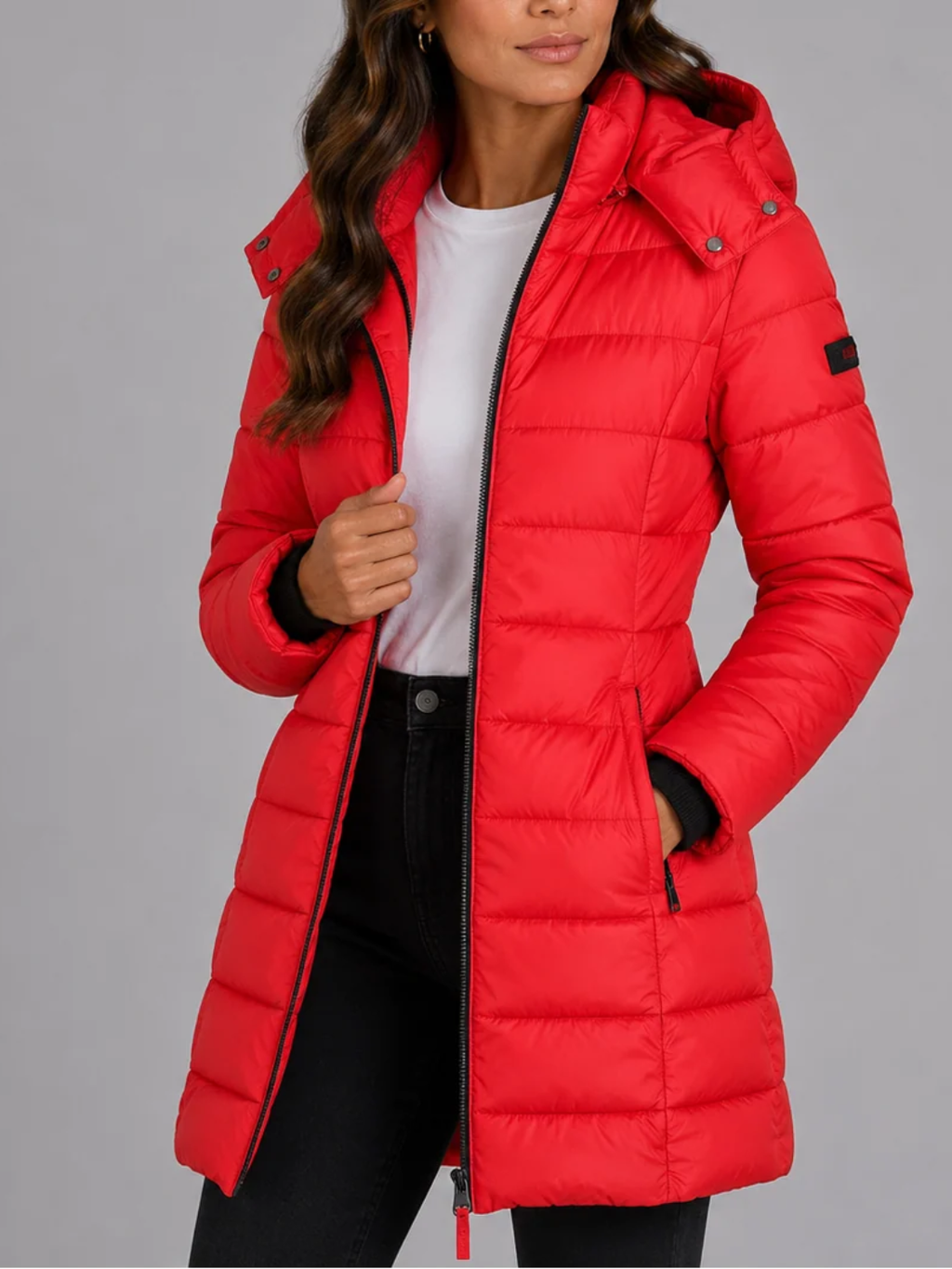 Quilted Hooded Puffer Jacket for Women