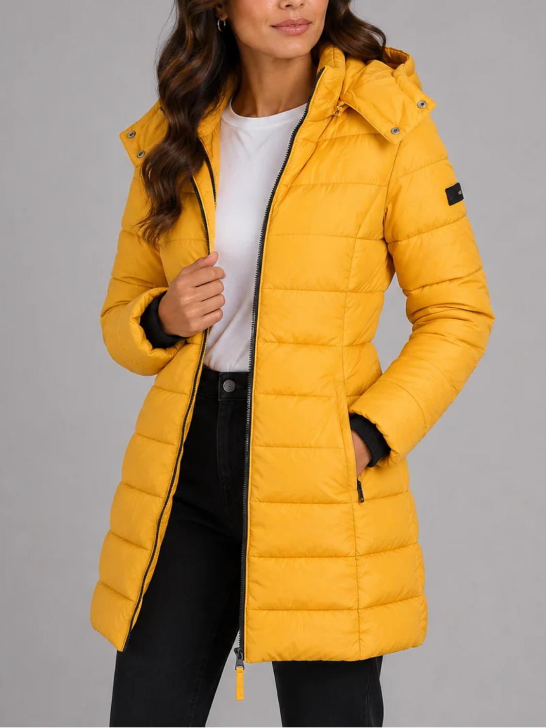 Quilted Hooded Puffer Jacket for Women