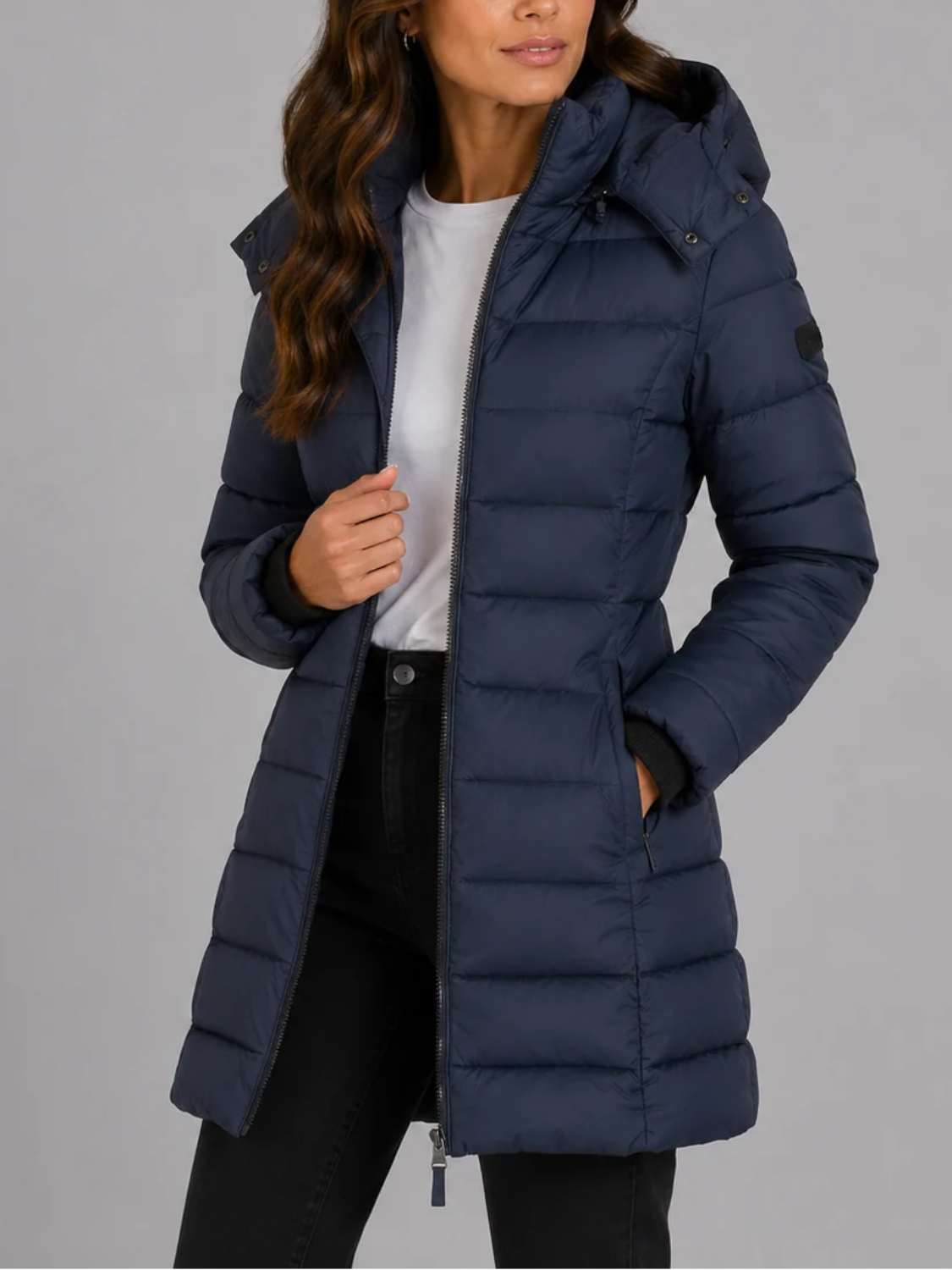 Quilted Hooded Puffer Jacket for Women