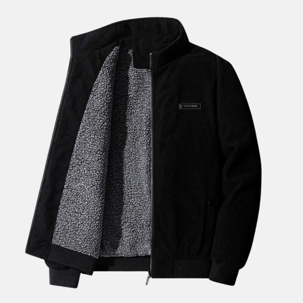 Retro Corduroy Jacket for Men with Sherpa Fleece Lining