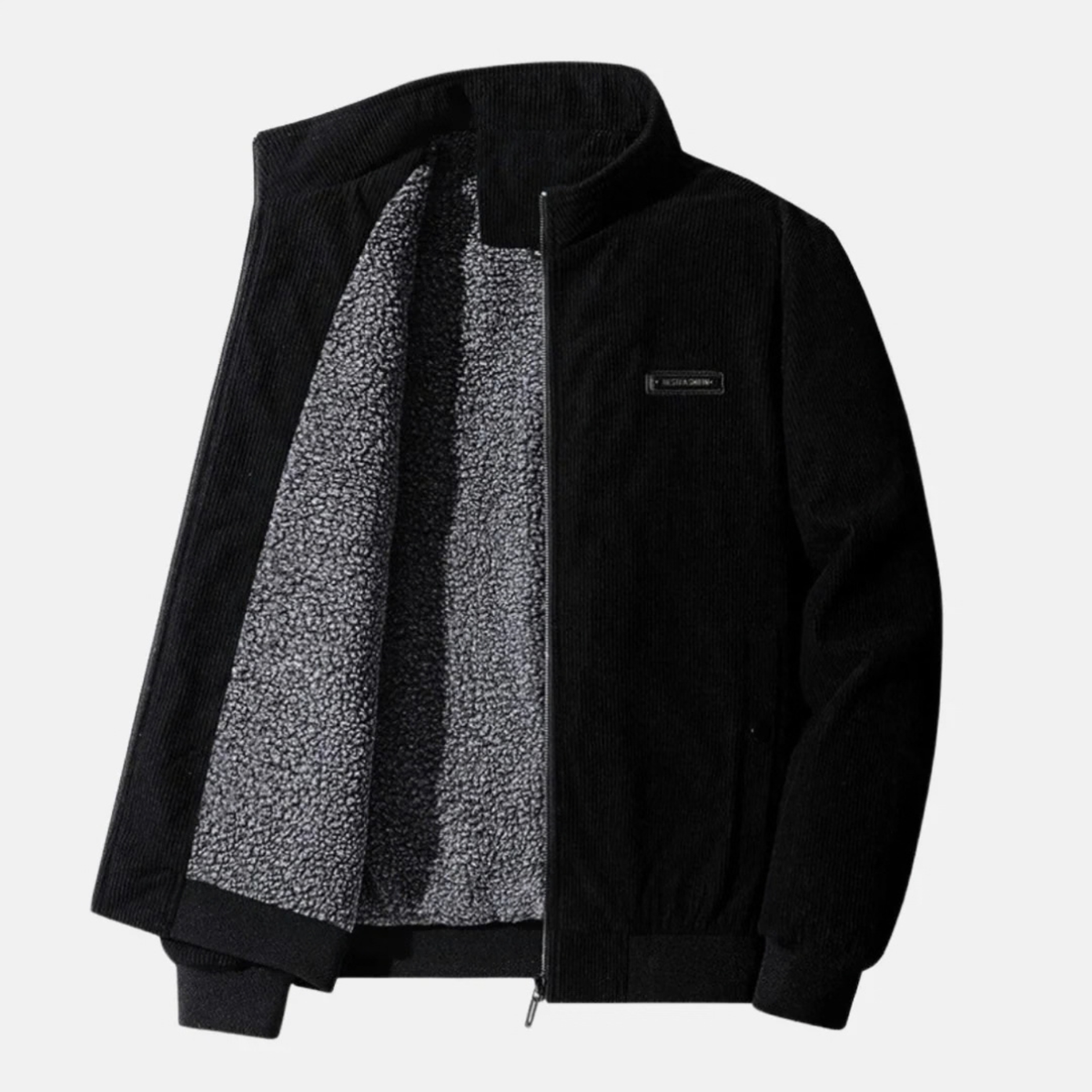 Retro Corduroy Jacket for Men with Sherpa Fleece Lining