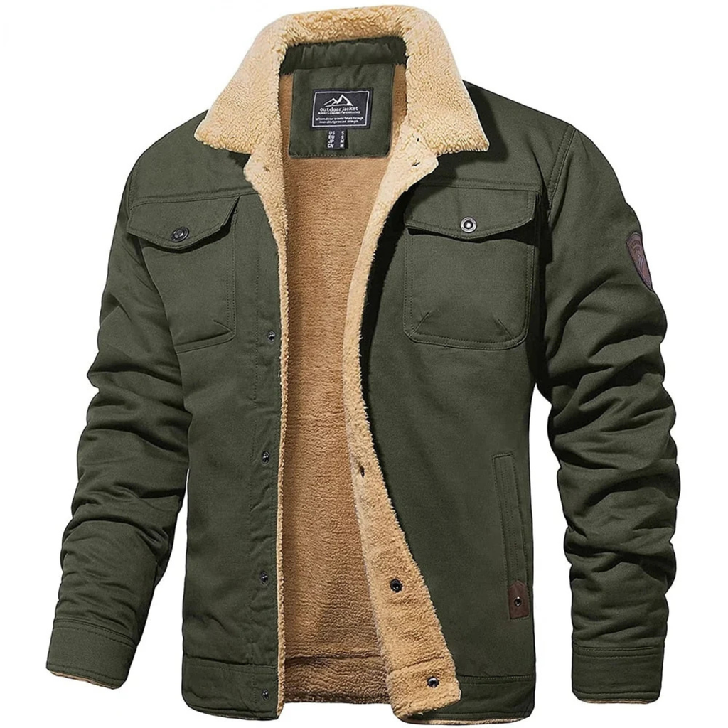 Sherpa-Lined Fleece Jacket for Men