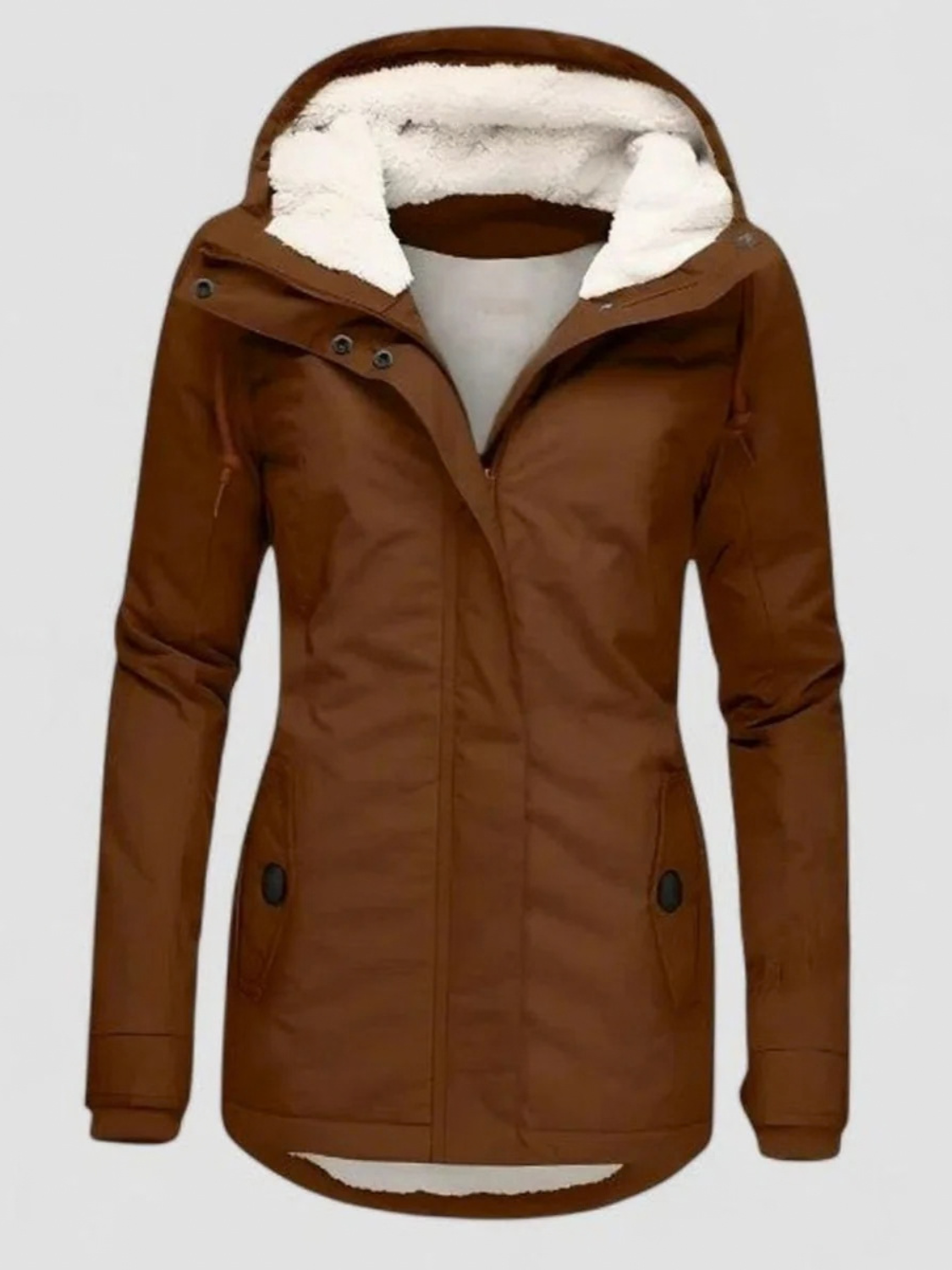 Sherpa Lined Hooded Parka Jacket for Women