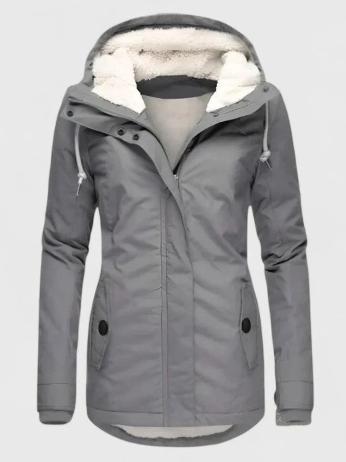 Sherpa Lined Hooded Parka Jacket for Women