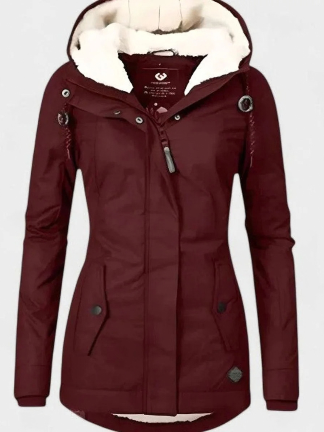 Sherpa Lined Hooded Parka Jacket for Women