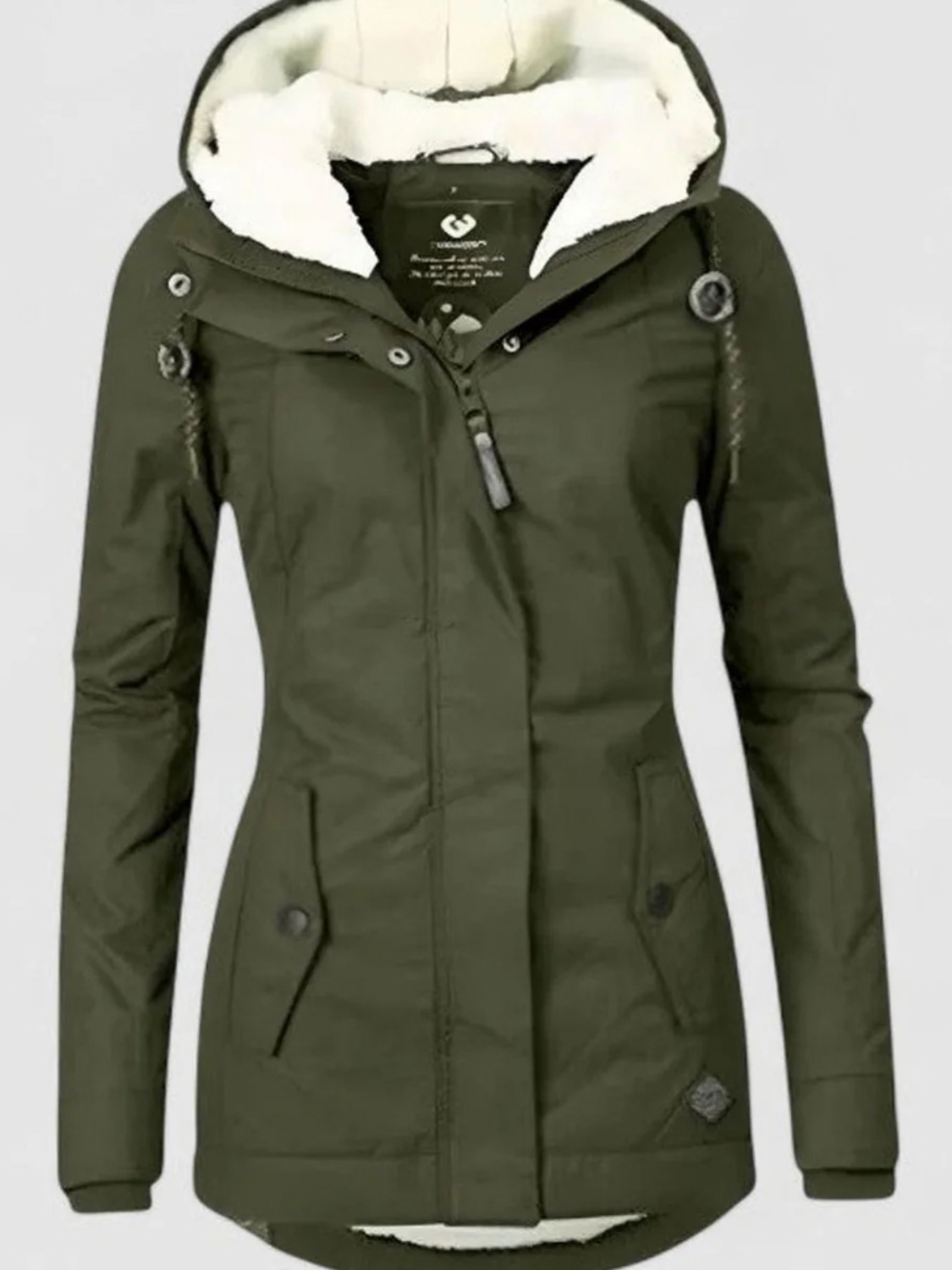 Sherpa Lined Hooded Parka Jacket for Women