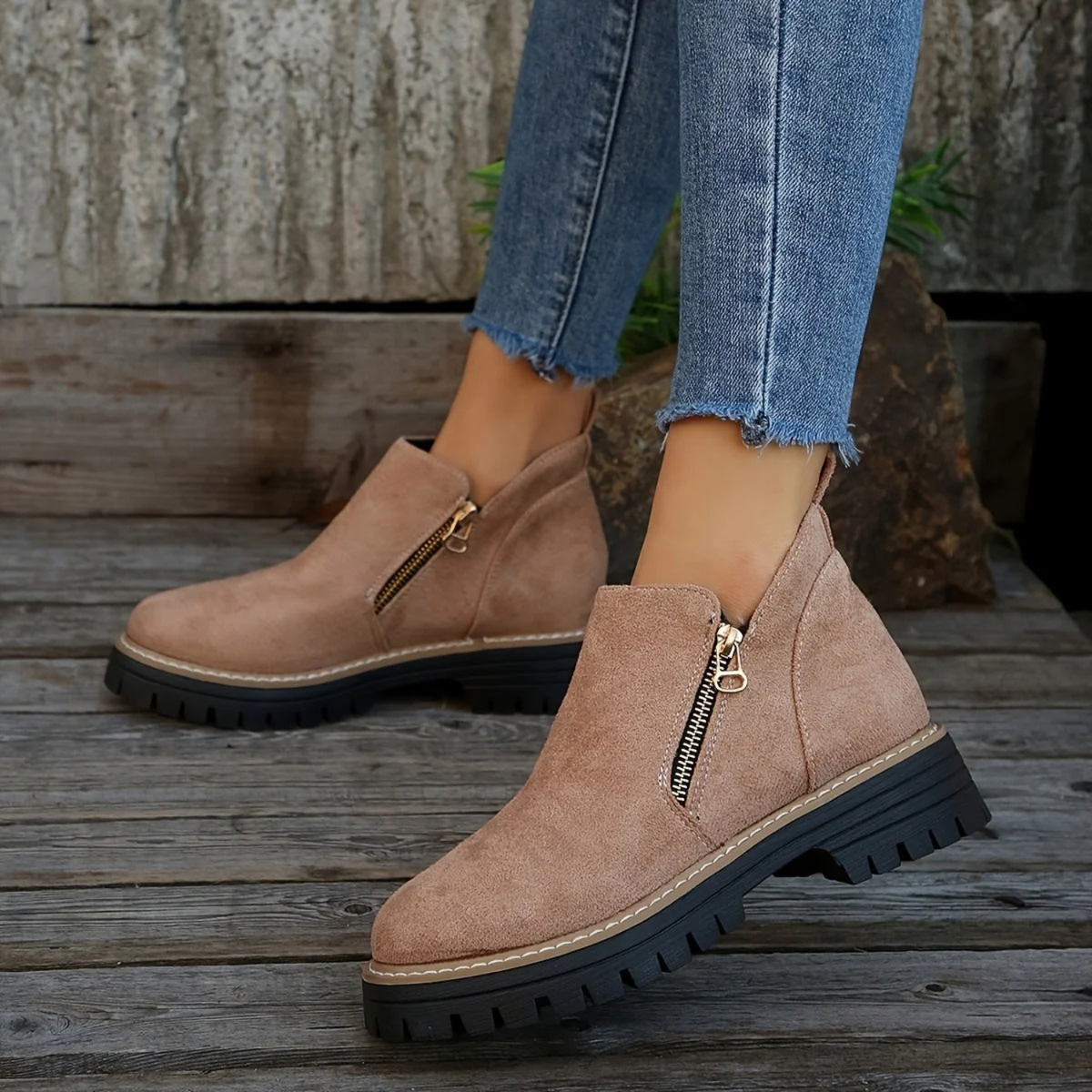 Suede Orthopedic Ankle Boots for Women
