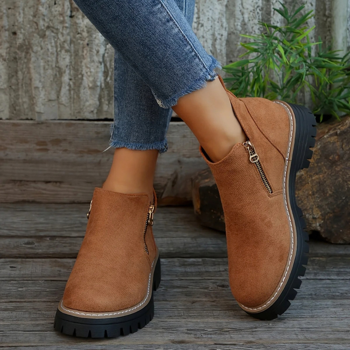Suede Orthopedic Ankle Boots for Women