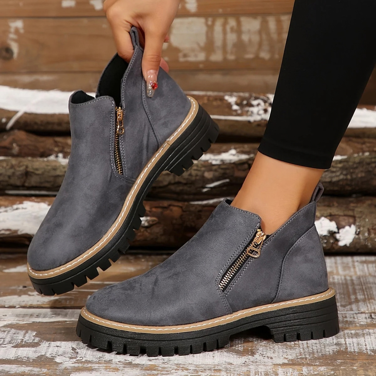 Suede Orthopedic Ankle Boots for Women