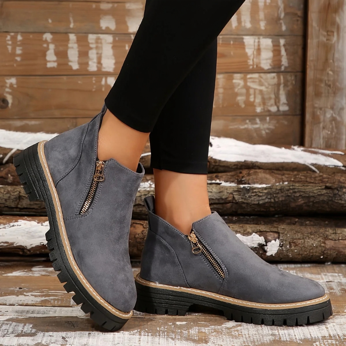 Suede Orthopedic Ankle Boots for Women