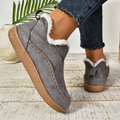 Suede Shearling-Lined Ankle Boots for Women