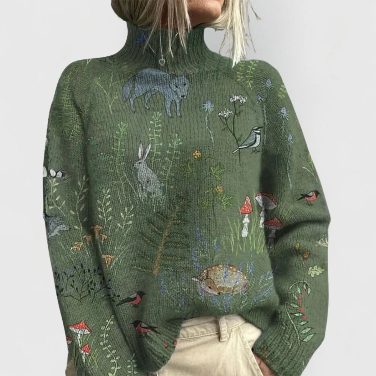 Vintage Turtleneck Sweater for Women