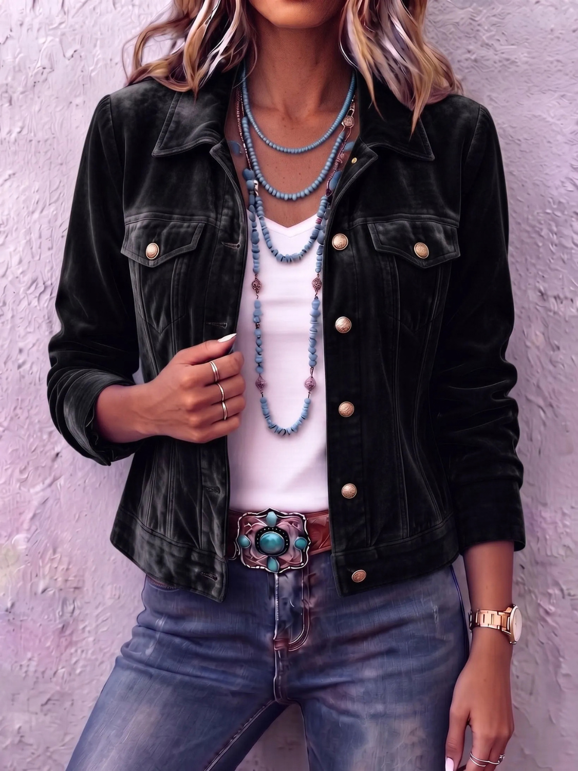 Vintage Velvet Jacket for Women